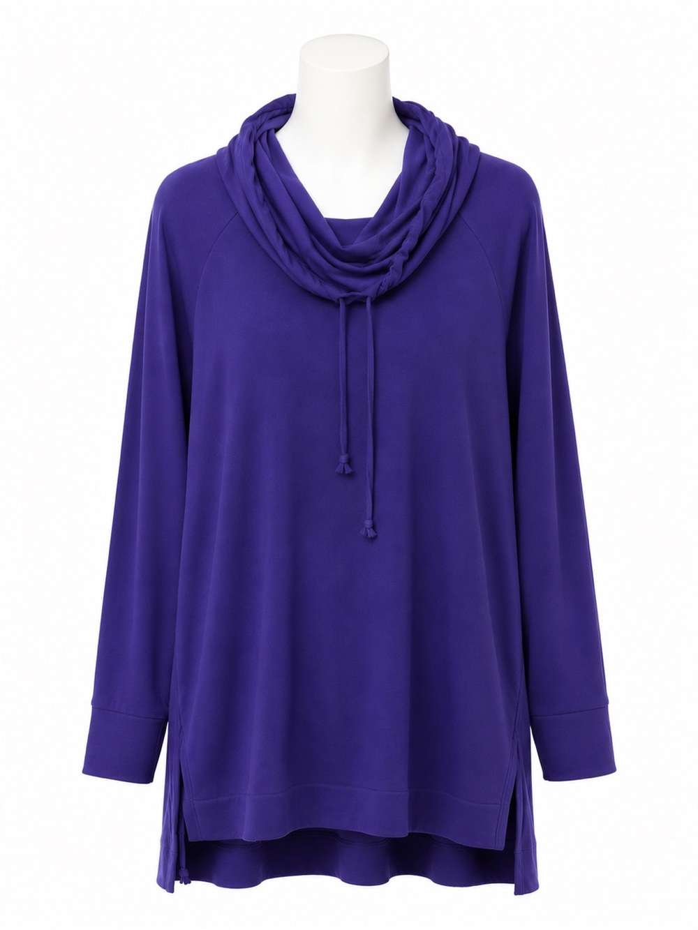 Size 18 Sympli Women’s Purple Cowl Neck Tunic Top Made in Canada